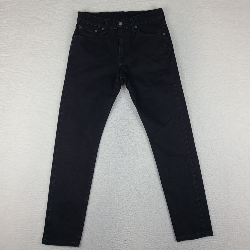 Levi's 512 Jeans Mens 29x30 Black Wash Slim Taper Fit Waterless Denim